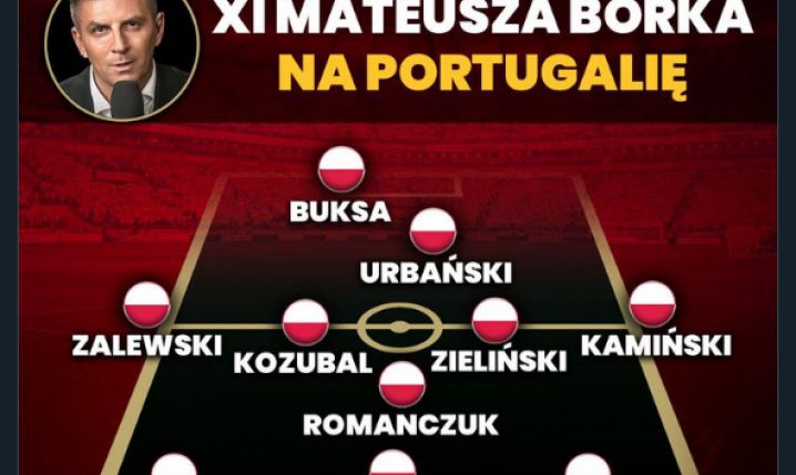 Taki skład wystawiłby Mateusz Borek na mecz z Portugalią!